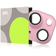 Tempered Glass Protector für iPhone 15 / 15 Plus / 14 / 14 Plus, rosa - Objektiv-Schutzglas
