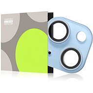 Tempered Glass Protector für iPhone 15 / 15 Plus / 14 / 14 Plus, blau - Objektiv-Schutzglas