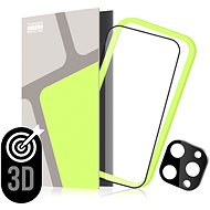 Tempered Glass Protector 3D for iPhone 16 Pro + camera glass + applicator (Case Friendly) - Glass Screen Protector