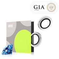 Tempered Glass Protector sapphire on iPhone 16 / 16 Plus, silver + GIA certificate, 0.5-carat - Glass Screen Protector