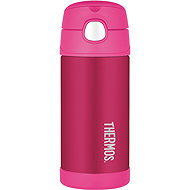 THERMOS Kinder-Thermoskanne mit Strohhalm FUNtainer 0,355 l, rosa - Thermosflasche für Kinder