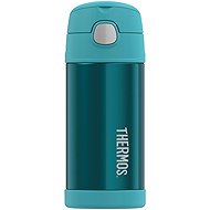 THERMOS Kinder-Thermoskanne mit Strohhalm FUNtainer 0,355 l, türkis - Thermosflasche für Kinder