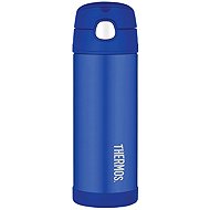 THERMOS FUNtainer Children's Insulated Bottle with Straw 0.47L, Blue - Children's Thermos