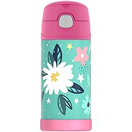 THERMOS FUNtainer Children's Thermos Flask with Straw 0.355L, Wild Flowers - Children's Thermos