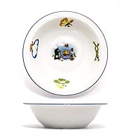 Thun Children' s bowl 400 ml MOLE GARDENER blue rim - Children's Bowl