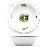 Thun Children' s bowl 400 ml MOLE AND SNAIL green rim - Children's Bowl