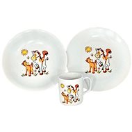 Genex plate + bowl + cup baby KONIK - Children's Dining Set