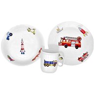 Genex plate + bowl + cup for children AUTO-MOTO - Children's Dining Set