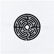 Černý kovový obraz Labyrinth - 43 × 43 cm - Painting