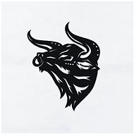 Černý kovový obraz Bull - 62 × 51 cm - Painting