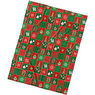 TIPTRADE Microplush blanket EXCLUSIVE 150 × 200 - Christmas patchwork - Blanket