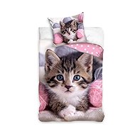 TipTrade Sheets photo print Kitten with balls 140 × 200, 70 × 90 cm - Bed Linen