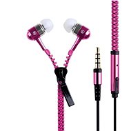 Zippered headphones pink - Headphones