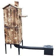 TOPKING Garden wooden smokehouse with two chambers tan - Smoker