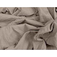 TEXTILOMANIE Jersey Sheet 90 × 200 cm, sand - Bedsheet