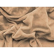 TEXTILOMANIE SOFT Microfleece sheet 180 × 200 cm, beige - Bedsheet