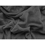 TEXTILOMANIE SOFT Microfleece sheet 180 × 200 cm, dark grey - Bedsheet