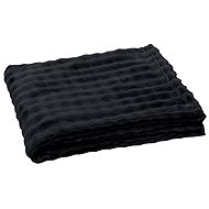 Today Blanket with embossed pattern, 130 × 180 cm, Doucelin, black - Blanket