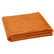 Today Blanket with embossed pattern, 130 × 180 cm, Doucelin, orange - Blanket