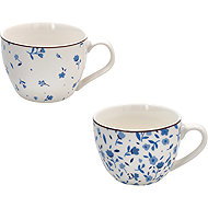 Tognana COTTAGE Mug Set, 6pcs, Blue/White, 400ml - Mug