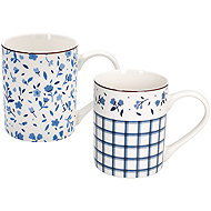 Tognana Tassen-Set 6-tlg COTTAGE blau-weiß 330 ml - Jumbo-Tasse