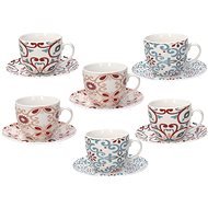 Tognana Iris Ribeira Tea Cup & Saucer Set, 6 pcs - Set of Cups
