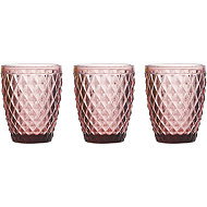 Tognana Gläser 3-tlg. Set rosa 260 ml DIAMOND CICLAMINO - Glas