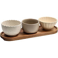 Tognana PLUME Set of 3 Bowls on an Oval Tray 28.5 × 9cm - Bowl Set