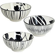 Tognana Set of 6 Bowls 15cm NOIR BLOOM - Bowl Set