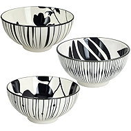 Tognana Bowl Set, 6pcs, 13cm, NOIR BLOOM - Bowl Set