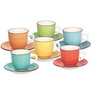 Tognana Set of 6 Cups with Daucers 250ml LOUISE ART & PEPPER - Set of Cups