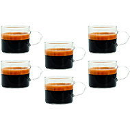 Tognana LYRA Borosilicate Glass Coffee Cups, 100ml, Transparent, Set of 6 - Csésze készlet