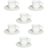 Tognana QUEEN Set of coffee cups and saucers 110 ml 6 pcs white - Set of Cups