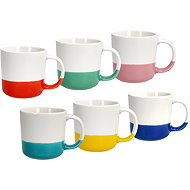 Tognana RAINBOW Coffee Cups, 110ml, Multicolour, Set of 6 - Set of Cups