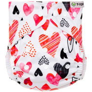 T-TOMI Maternity Diaper AIO - Changing Set Snaps Hearts - Nappies
