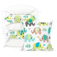 T-TOMI Green elephant pillow mat - Crib Bumper