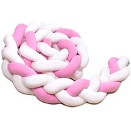 T-TOMI Knitted mat 220 cm White + Pink - Crib Bumper