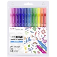 Tombow TwinTone double-sided marker set, Rainbow - Felt Tip Pens