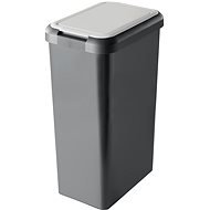 Tontarelli Touch & Lift Abfallbehälter - 45 Liter - weiß/schwarz - Mülleimer