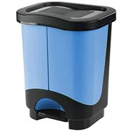 Tontarelli Idea Waste Bin 10,5+10,5L Black/Light Blue - Rubbish Bin