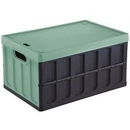 Tontarelli Folding container 46 l with lid black/green - Shipping Box