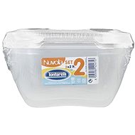 Tontarelli Nuvola 2x2L Square Food Container Transparent/Cream - Food Container Set