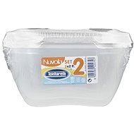 Tontarelli Nuvola 2x2L Square Food Container Transparent/Blue - Food Container Set