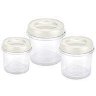 Tontarelli Set of Baratoli Nostalgia 0,35/0,6/1L Cream Transparent - Food Container Set