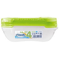 Tontarelli NUVOLA Set of food jars 4 × 0,5 l green rectangle - Food Container Set