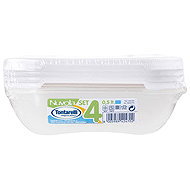 Tontarelli NUVOLA Set of food jars 4 × 0,5 l white rectangle - Food Container Set