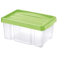 Tontarelli Box PUZZLE 5L with Lid Transparent/Green;29.4x19.6xH14cm - Storage Box