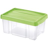 Tontarelli Box PUZZLE 14L with Lid Transparent/Green; 40.3x28.6xH19cm - Storage Box