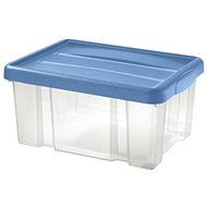 Tontarelli Box PUZZLE 5L with Lid Transparent/Light Blue;29.4x19.6xH14cm - Storage Box