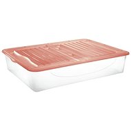 Tontarelli DODO STOCK-BOX with Lid, 56,4l, Transparent/Red - Storage Box